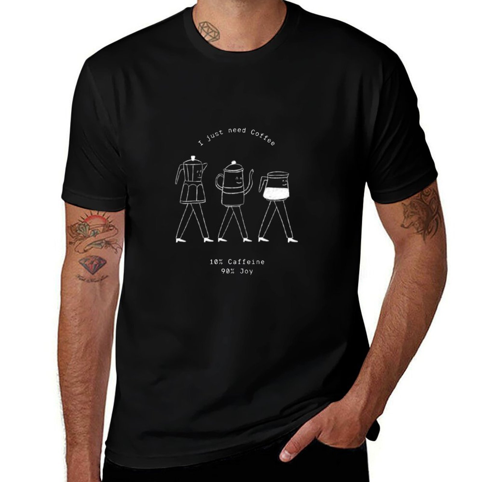 Coffee Equipment Needed - T-shirt con Illustrazione 'I Just Need